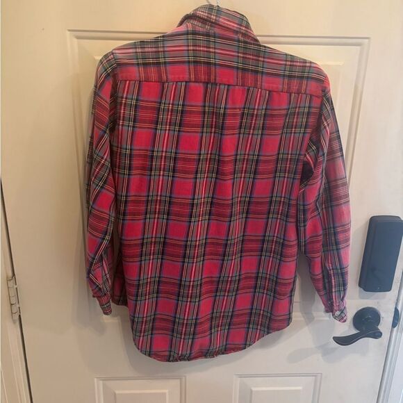 Vintage 90s Casual Pink Plaid Button Down Shirt for Women - Picture 4 of 7